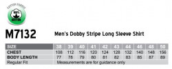 M7132 Men's Dobby Stripe long sleeve shirt